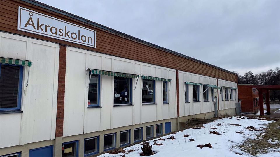Fasadbild på Åkraskolan